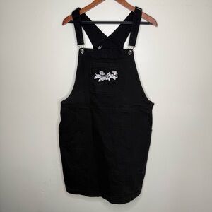 Disney 101 Dalmatians Black Denim Overall Dress